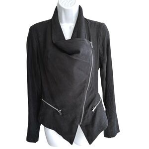 Rampage Black Jacket with Asymmetrical Zipper